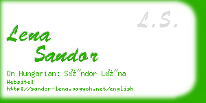 lena sandor business card